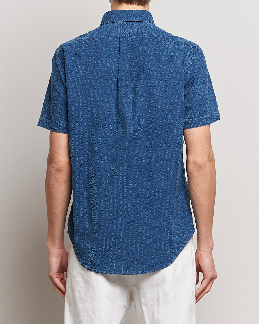 Herre | Skjorter | Polo Ralph Lauren | Seersucker Short Sleeve Shirt Dark Indigo