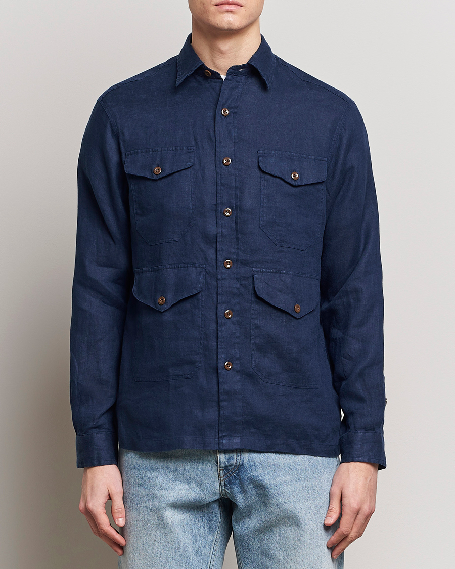 Men |  | Polo Ralph Lauren | Linen Overshirt Newport Navy