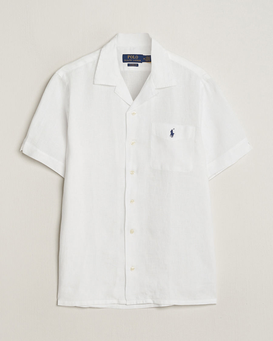 Herre | Skjorter | Polo Ralph Lauren | Linen Pocket Short Sleeve Shirt White