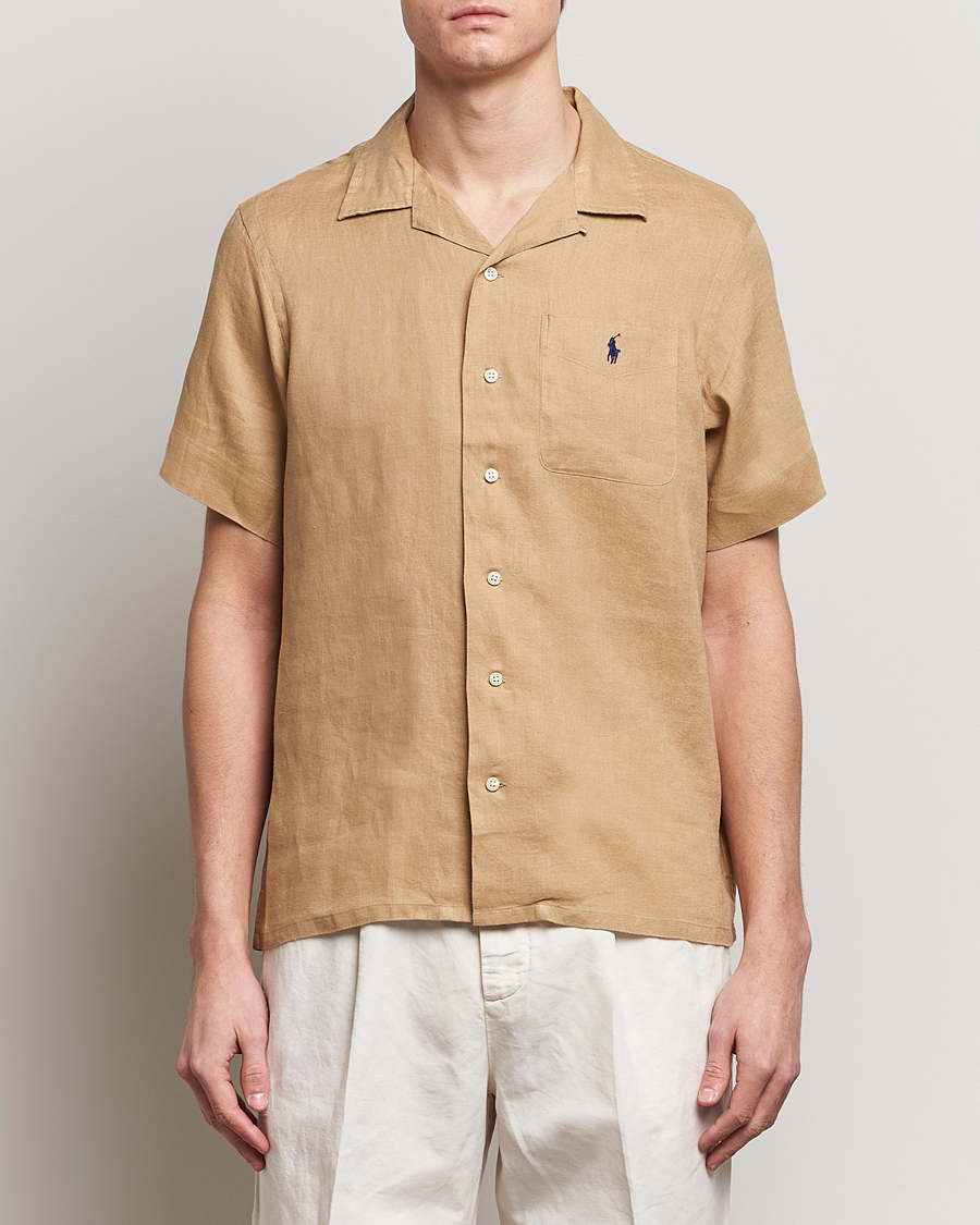 Herre | Kortærmede skjorter | Polo Ralph Lauren | Linen Pocket Short Sleeve Shirt Vintage Khaki