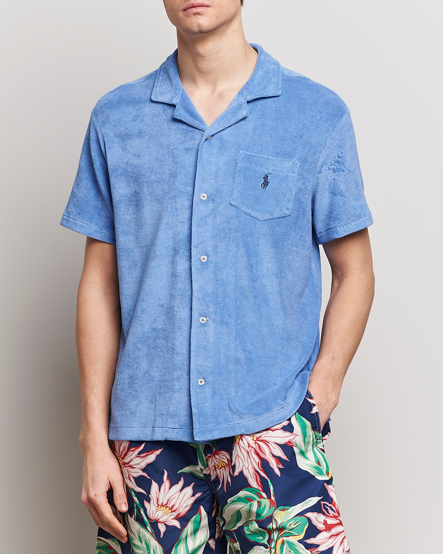 Herre | Casual | Polo Ralph Lauren | Cotton Terry Short Sleeve Shirt Harbor Island Blue