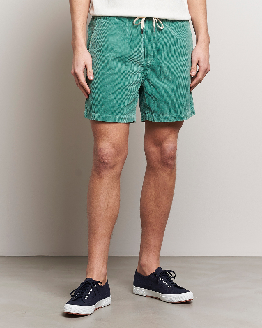 Herre | Preppy Authentic | Polo Ralph Lauren | Prepster Corduroy Drawstring Shorts Seafoam Green