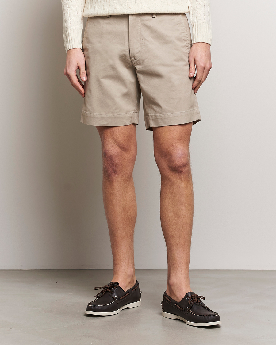 Herre | Preppy Authentic | Polo Ralph Lauren | Tailored Slim Fit Shorts Khaki Tan
