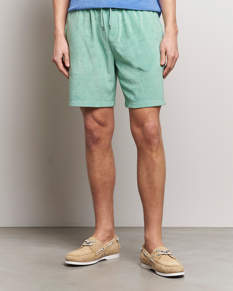 Herre | Preppy Authentic | Polo Ralph Lauren | Cotton Terry Drawstring Shorts Celadon