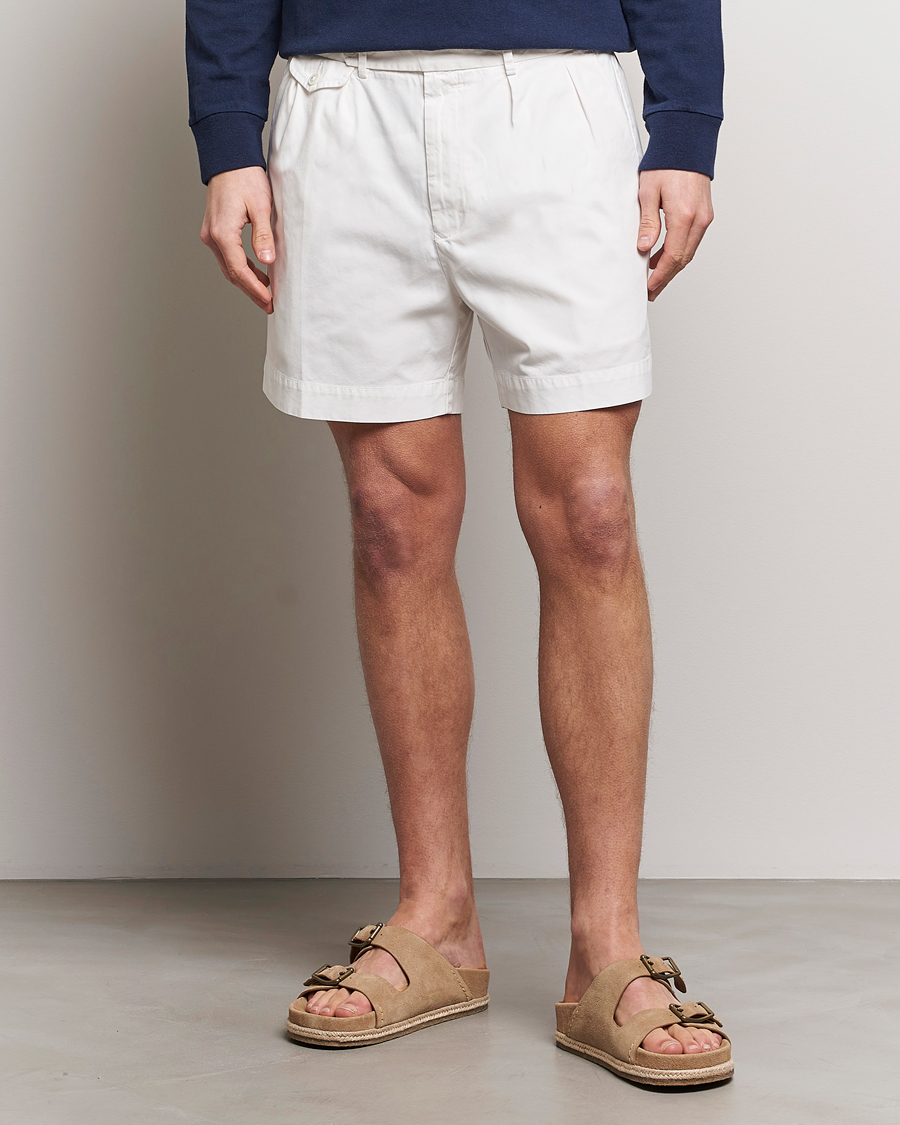 Herr |  | Polo Ralph Lauren | Pleated Featherweight Twill Shorts Deckwash White