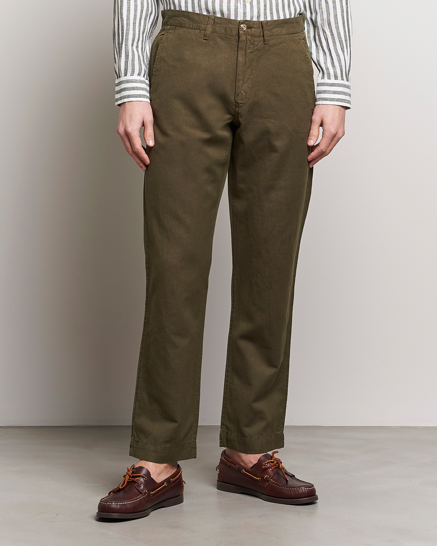 Herre | Afdelinger | Polo Ralph Lauren | Cotton/Linen Bedford Chinos Canopy Olive