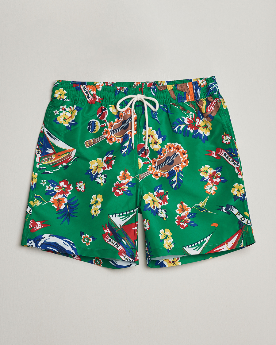 Herre | Badebukser | Polo Ralph Lauren | Recycled Traveler Printed Swimshorts Surfer Bear