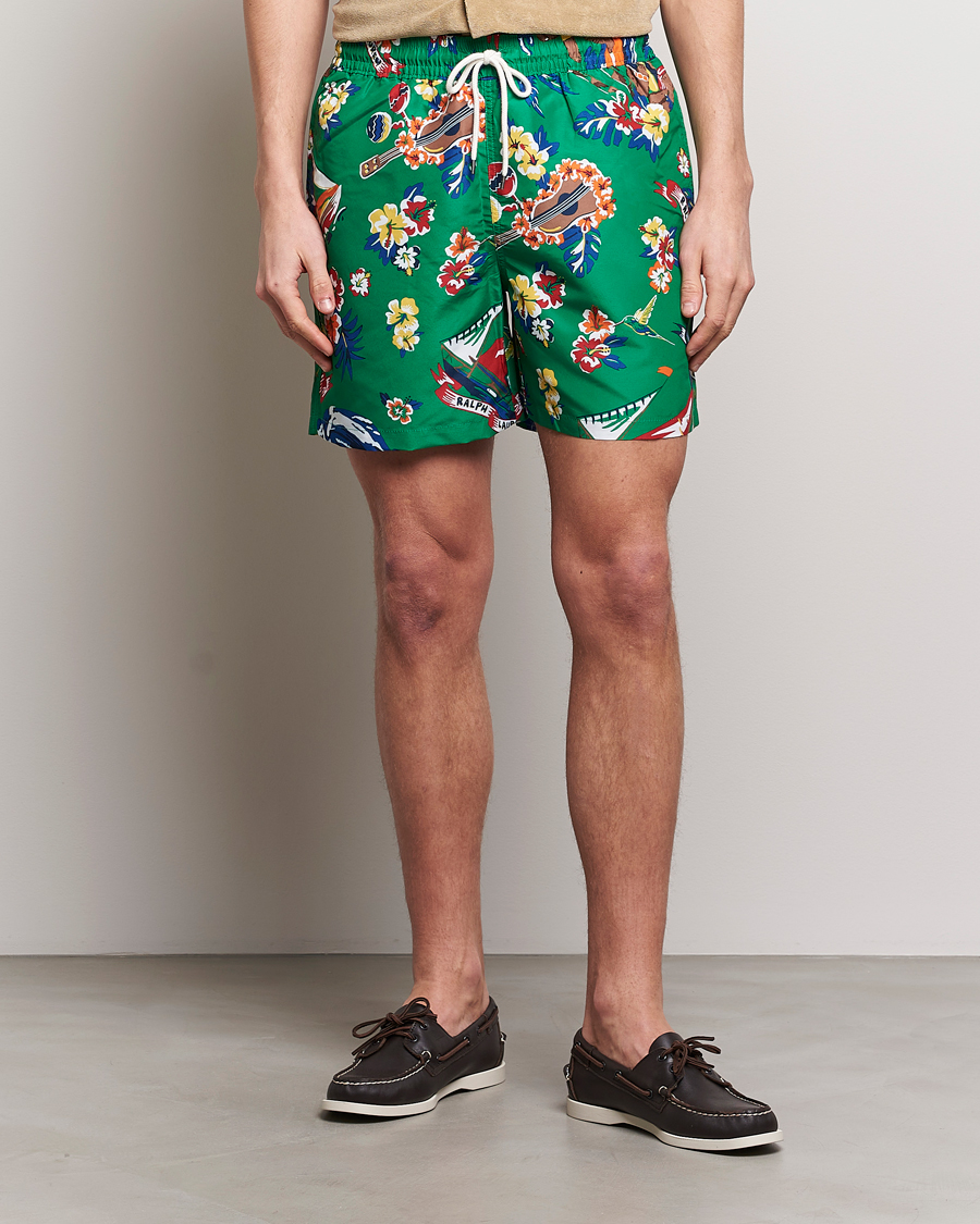 Herre | Badebukser | Polo Ralph Lauren | Recycled Traveler Printed Swimshorts Surfer Bear