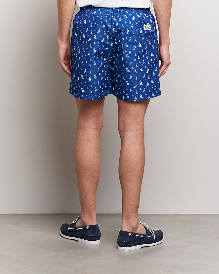 Herre | Badebukser | Polo Ralph Lauren | Recycled Traveler Printed Swimshorts Blue Sail