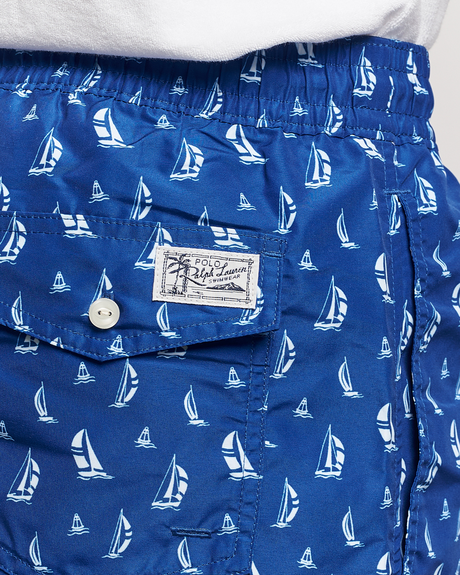 Herre | Badebukser | Polo Ralph Lauren | Recycled Traveler Printed Swimshorts Blue Sail