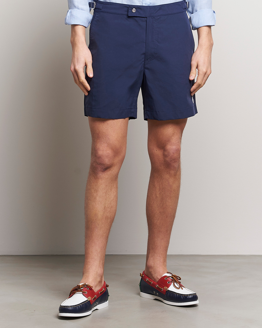 Herre | Badebukser med snøre | Polo Ralph Lauren | Monaco Swimshorts Newport Navy