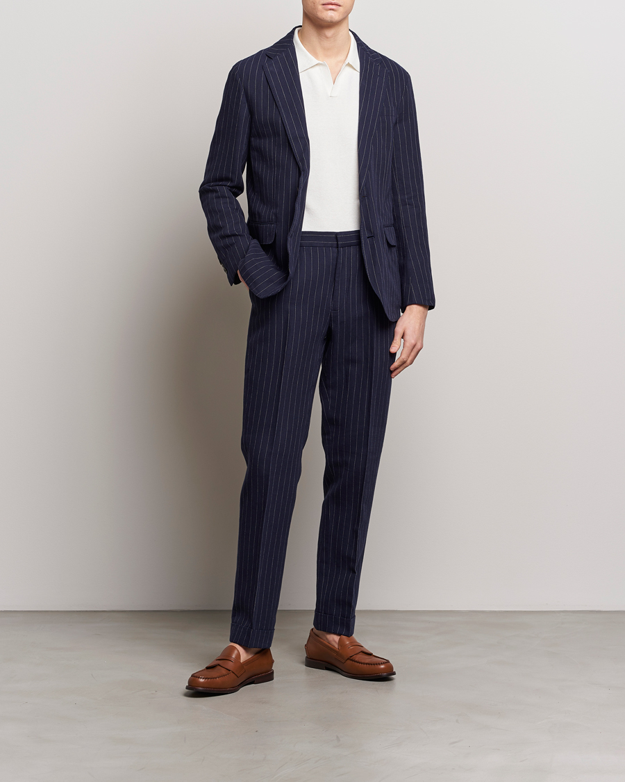 Herre | Blazere & jakker | Polo Ralph Lauren | Linen Pinstripe Sportcoat Navy/Cream