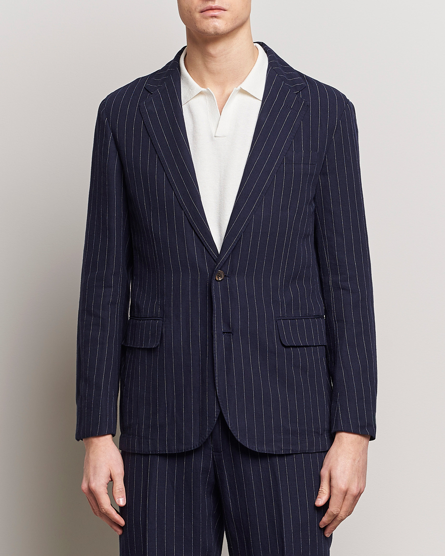 Herre | Blazere & jakker | Polo Ralph Lauren | Linen Pinstripe Sportcoat Navy/Cream