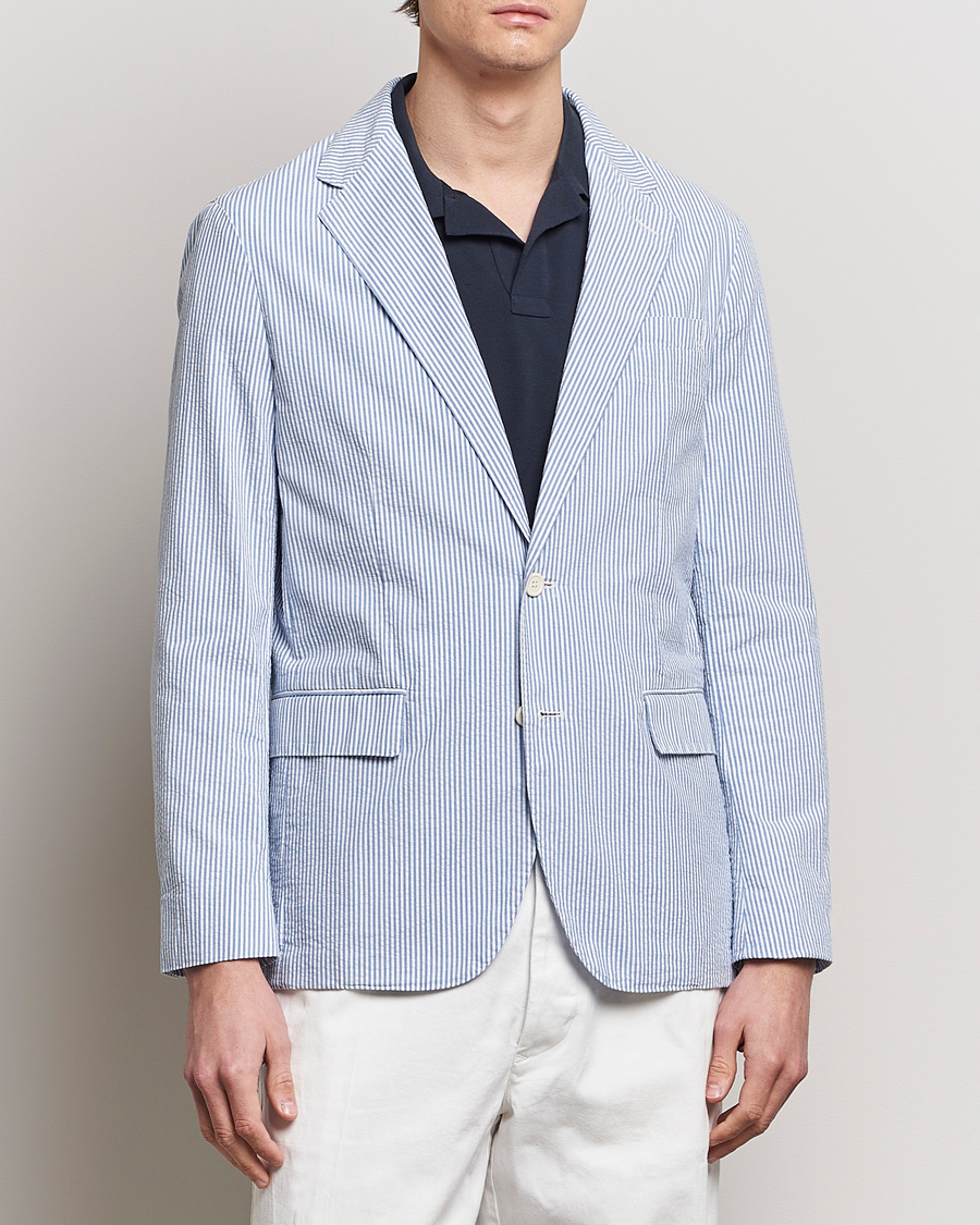 Herre | Tøj | Polo Ralph Lauren | Seersucker Sportcoat Bright Blue