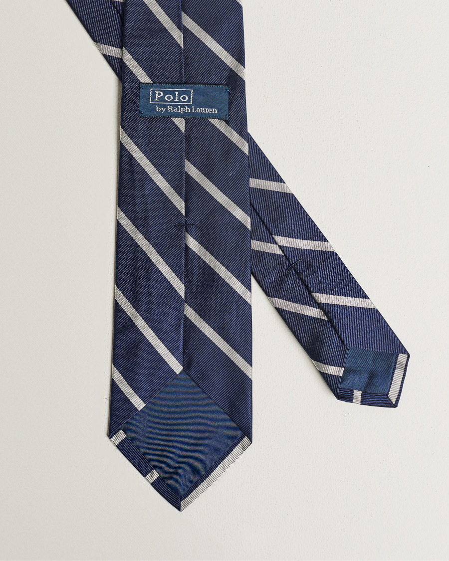 Herre | Polo Ralph Lauren Striped Tie Navy/White | Polo Ralph Lauren | Striped Tie Navy/White