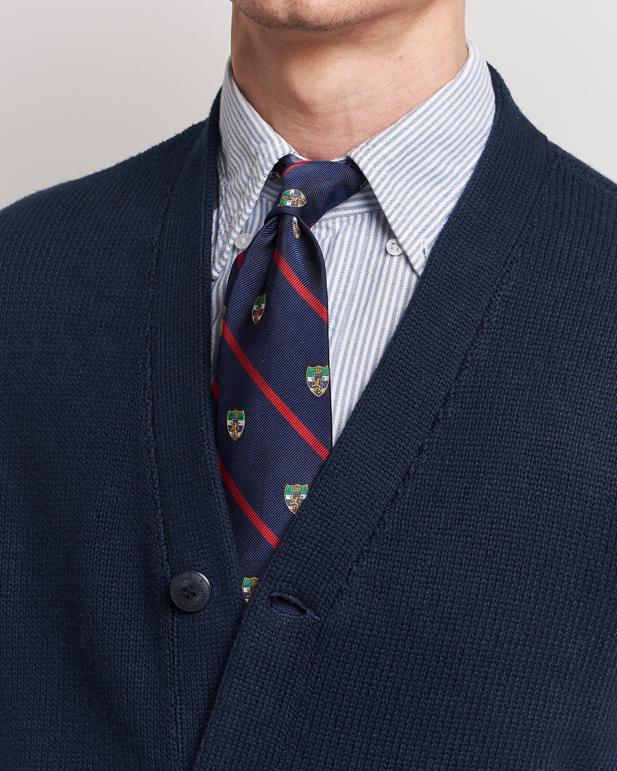 Herre | Polo Ralph Lauren Club Lion Tie Navy/Red | Polo Ralph Lauren | Club Lion Tie Navy/Red