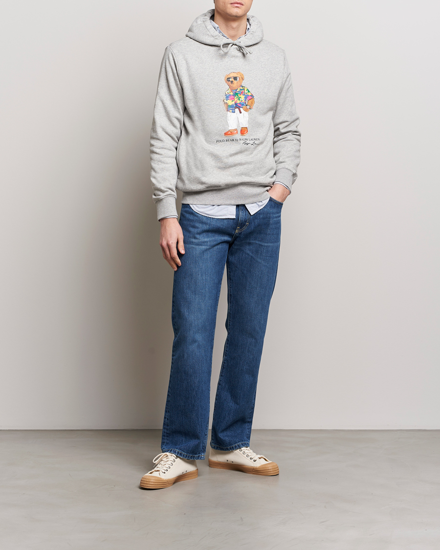 Herre | Trøjer | Polo Ralph Lauren | Printed Beach Bear Hoodie Andover Heather