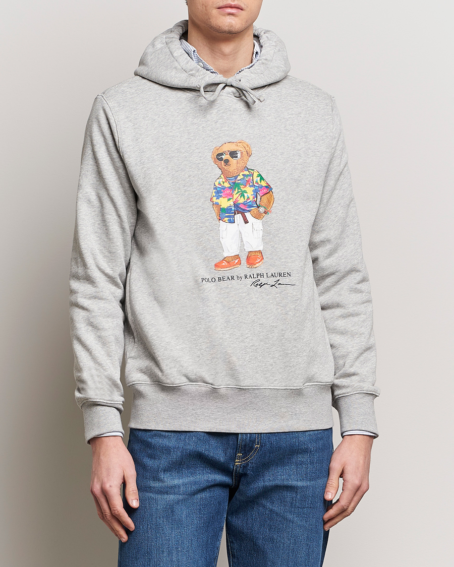 Herre | Trøjer | Polo Ralph Lauren | Printed Beach Bear Hoodie Andover Heather