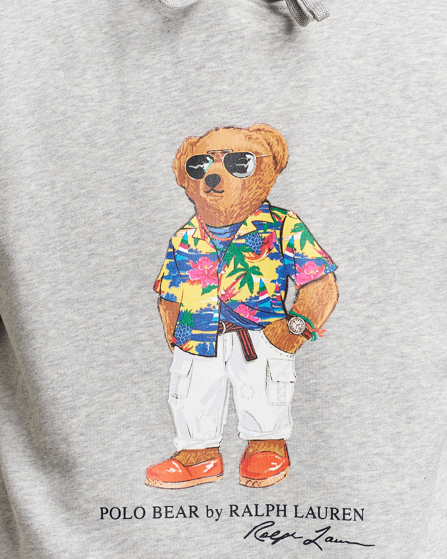 Herre | Trøjer | Polo Ralph Lauren | Printed Beach Bear Hoodie Andover Heather