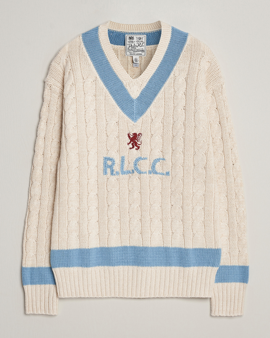 Herre | Trøjer | Polo Ralph Lauren | Cotton/Cashmere Cricket Knitted Sweater Parchment Cream