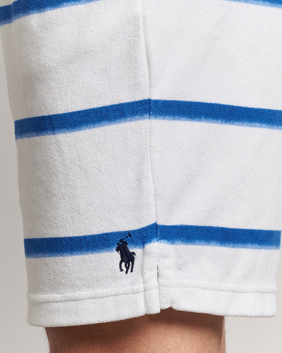 Herre | Shorts | Polo Ralph Lauren | Cotton Terry Striped Drawstring Shorts Blue/White