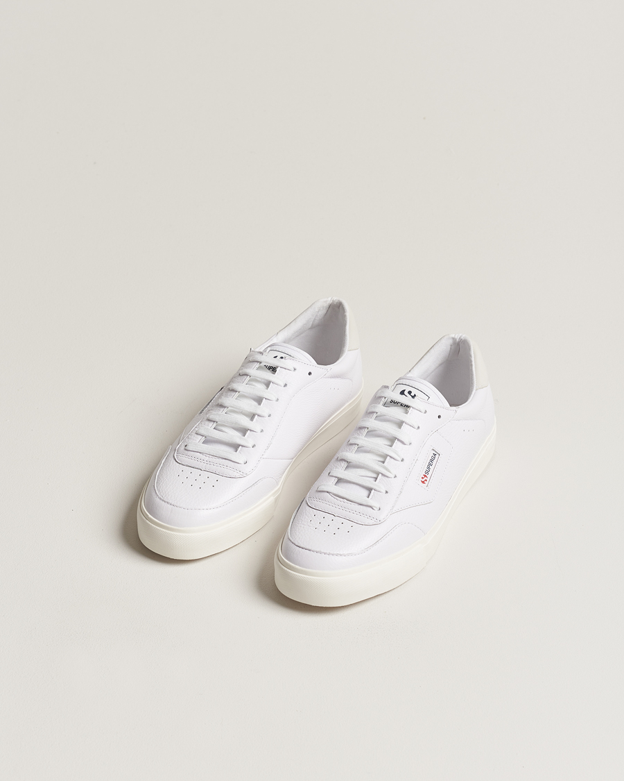 Herre |  | Superga | 3843 Leather Sneaker White