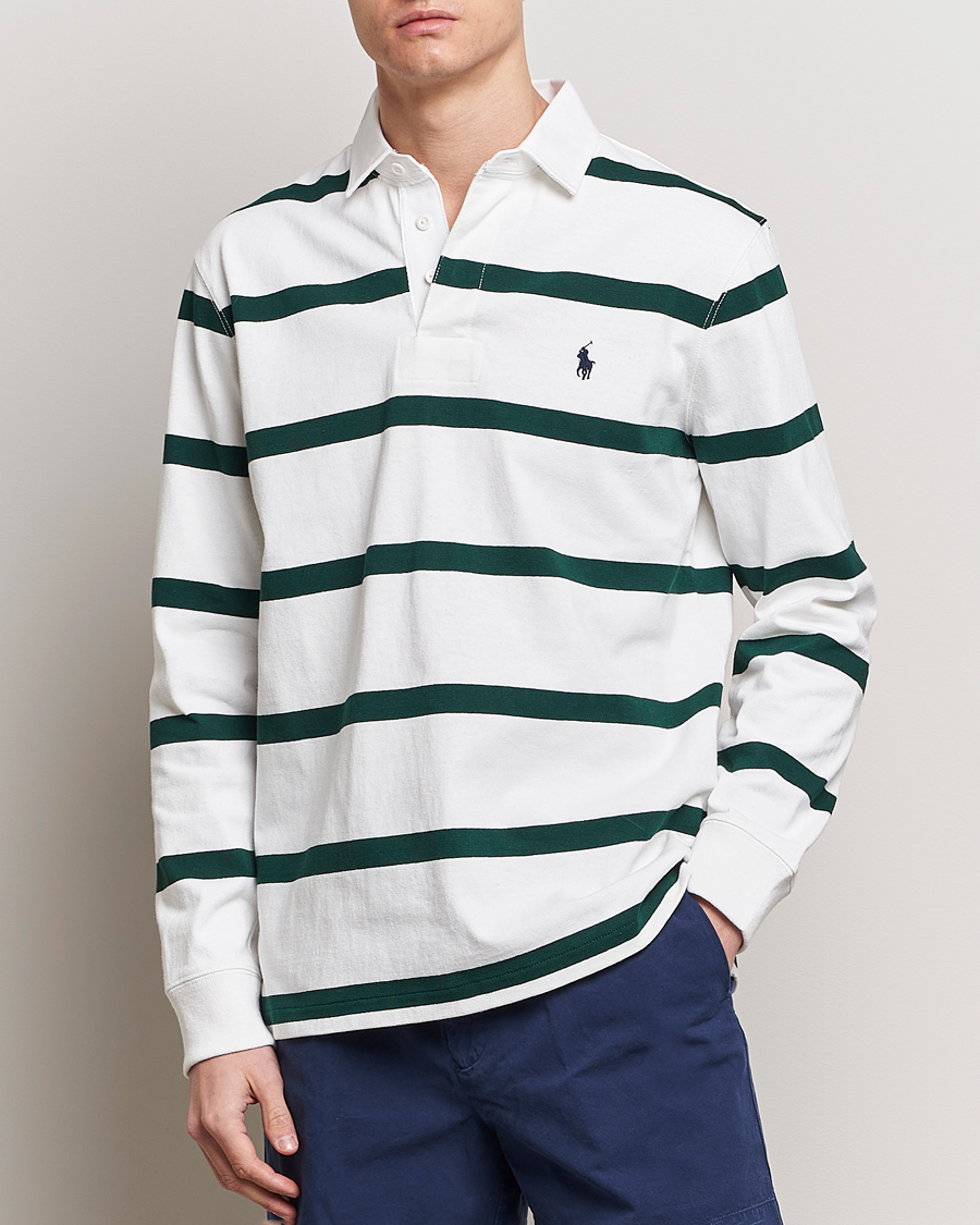 Herr | Rugbytröjor | Polo Ralph Lauren | Wimbledon Rugby Sweater White/Moss Agate