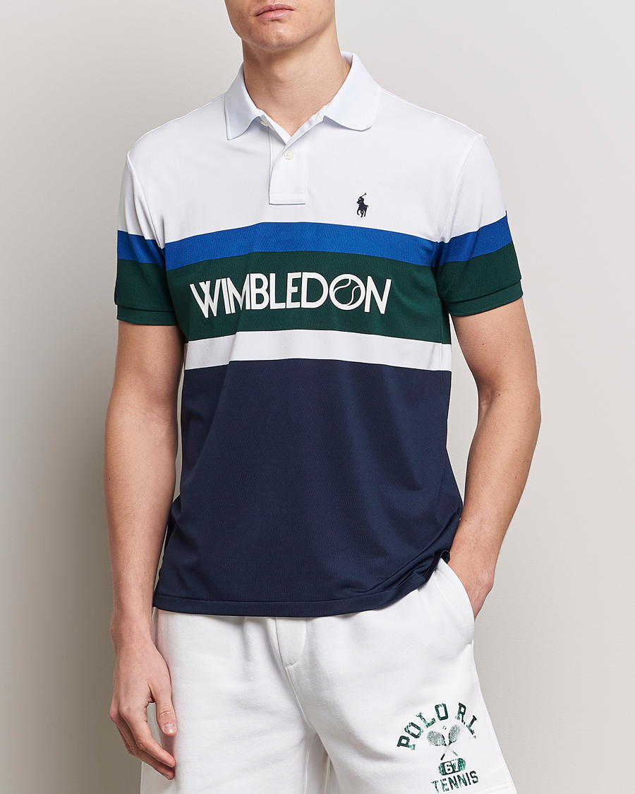 Herre | Polotrøjer | Polo Ralph Lauren | Wimbledon Block Custom Slim Fit Polo Refined Navy/Multi