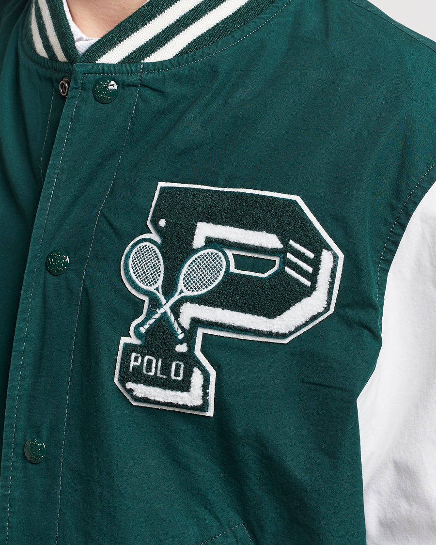 Herre | Jakker | Polo Ralph Lauren | Wimbledon Bomber Jacket White/Moss Agate