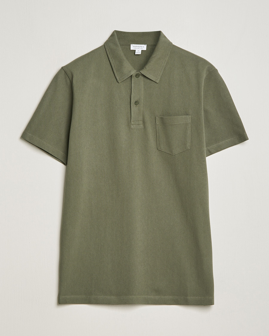 Herre | Polotrøjer | Sunspel | Riviera Polo Shirt Khaki