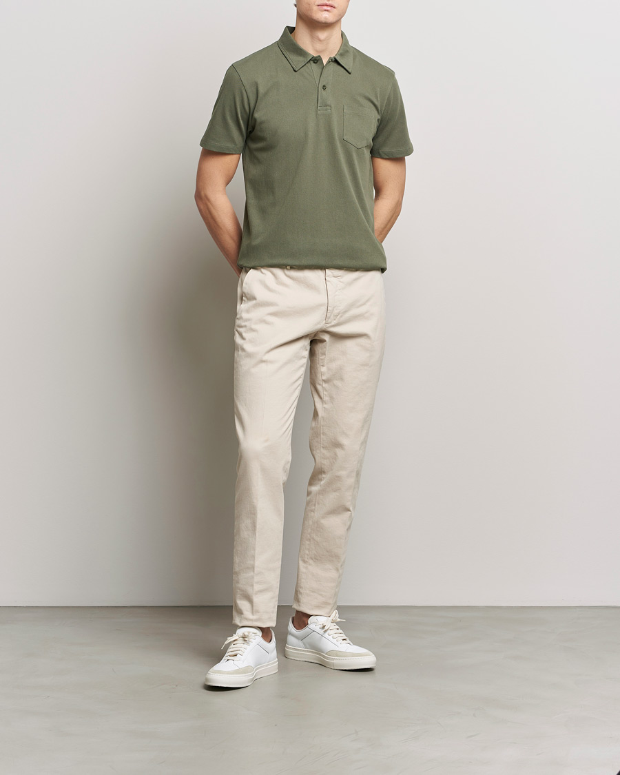 Herre | Polotrøjer | Sunspel | Riviera Polo Shirt Khaki