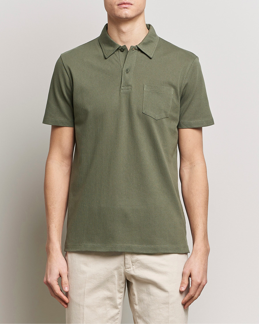 Herre |  | Sunspel | Riviera Polo Shirt Khaki