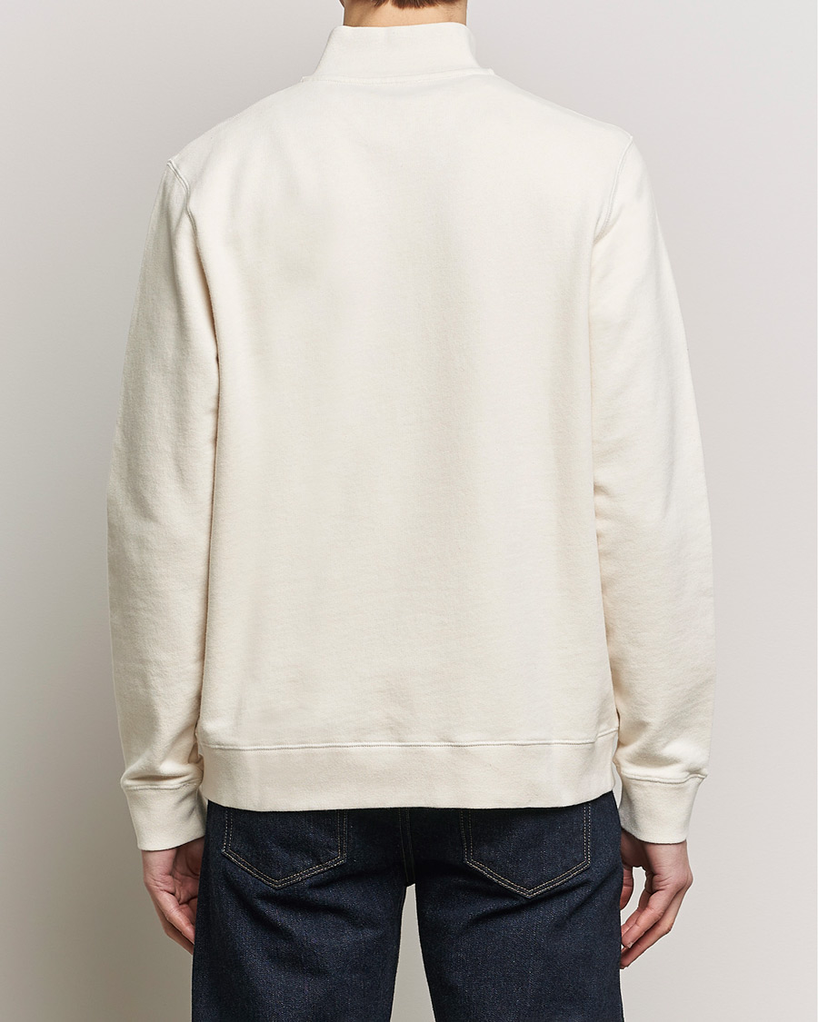 Herre | Trøjer | Sunspel | Loopback Half Zip Sweatshirt Undyed