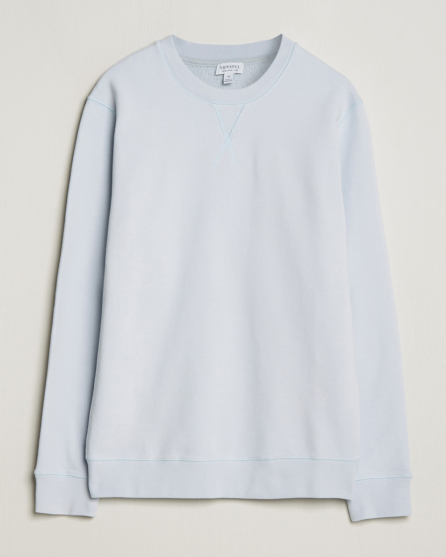Herre | Trøjer | Sunspel | Loopback Sweatshirt Light Blue