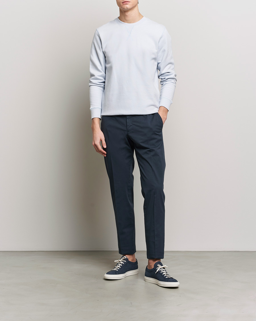 Herre |  | Sunspel | Loopback Sweatshirt Light Blue