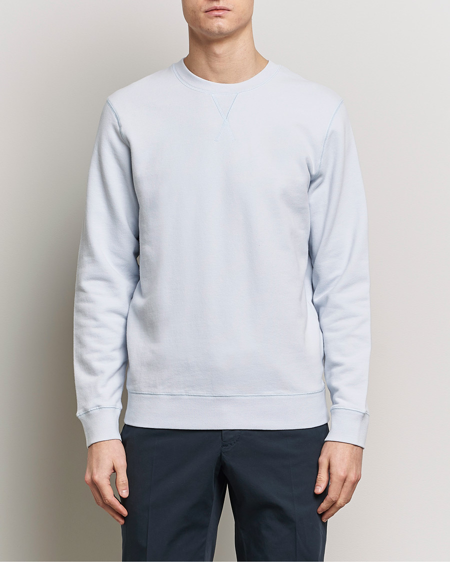 Herre | Sweatshirts | Sunspel | Loopback Sweatshirt Light Blue
