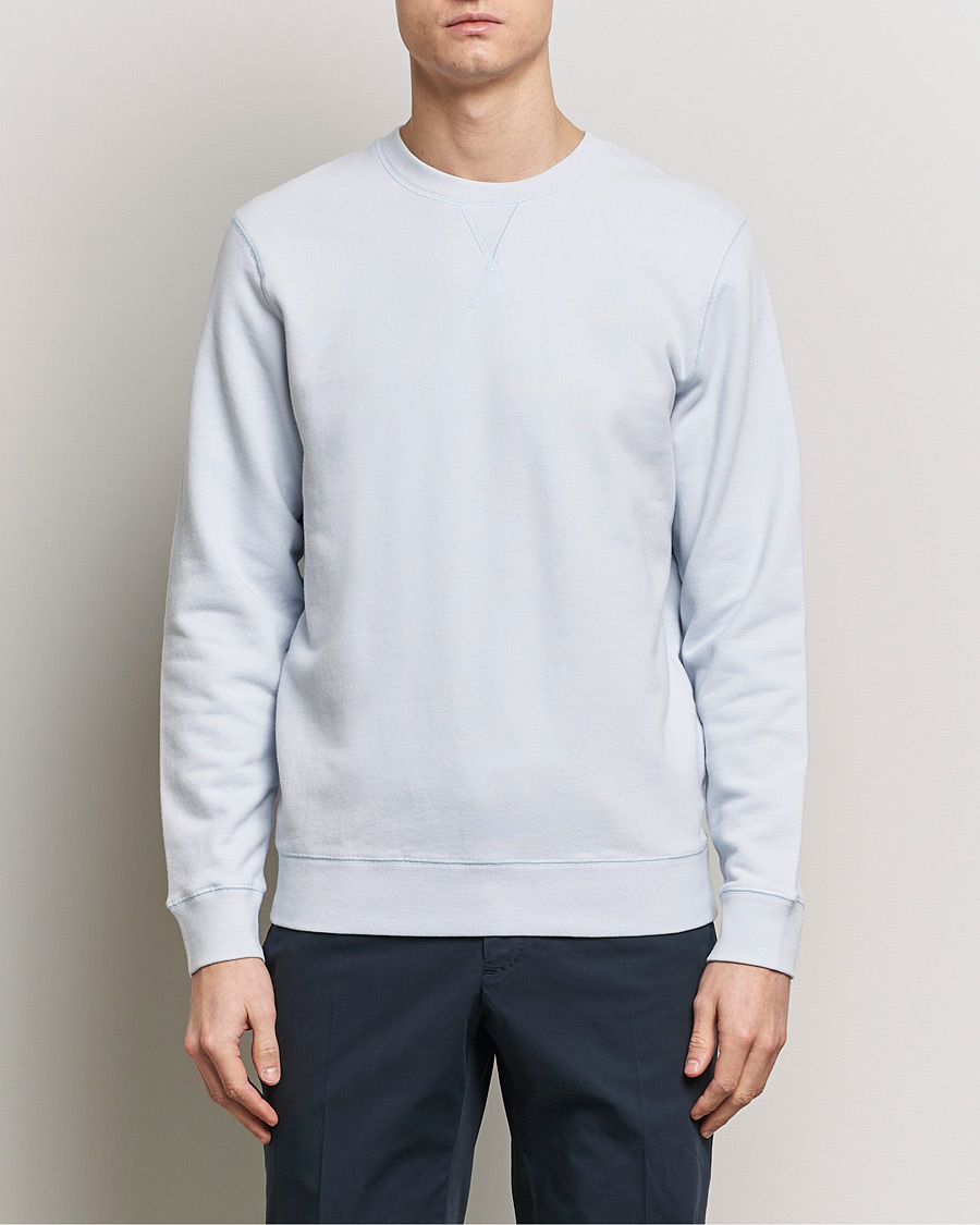 Herre | Trøjer | Sunspel | Loopback Sweatshirt Light Blue