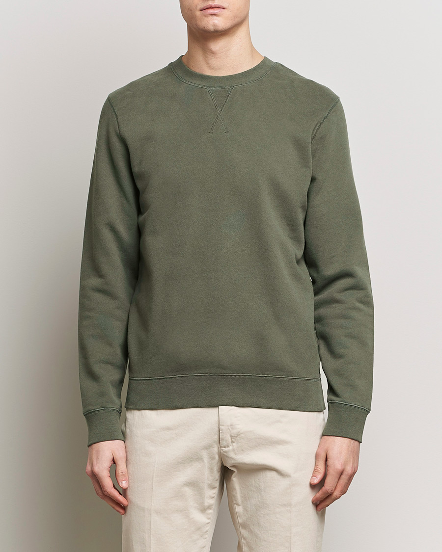 Herre | Trøjer | Sunspel | Loopback Sweatshirt Khaki