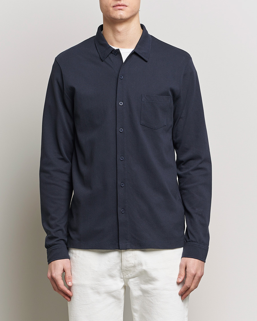 Herre | Afdelinger | Sunspel | Riviera Long Sleeve Shirt Navy