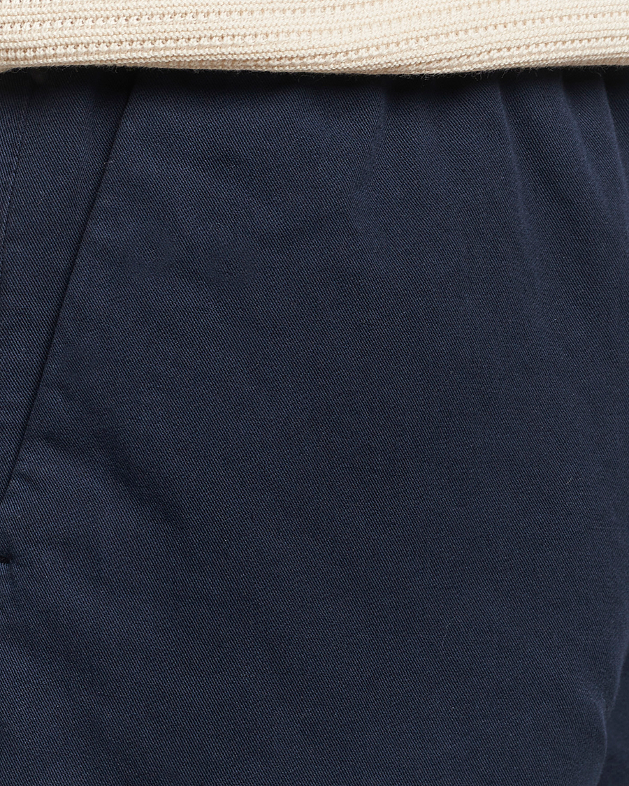 Herre | Shorts | Sunspel | Cotton/Linen Drawstring Shorts Navy