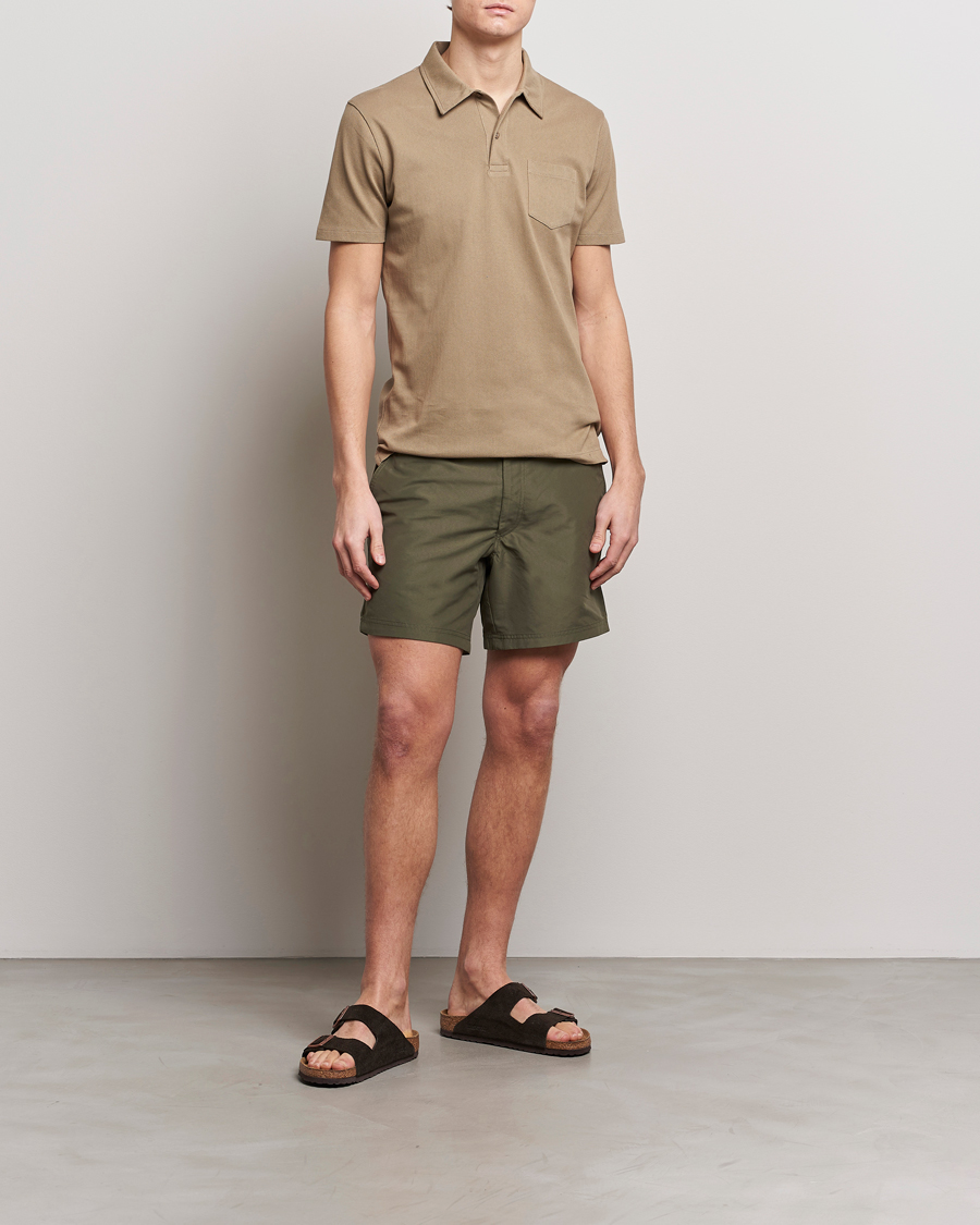 Herre | Badebukser | Sunspel | Recycled Seaqual Tailored Swim Shorts Hunter Green