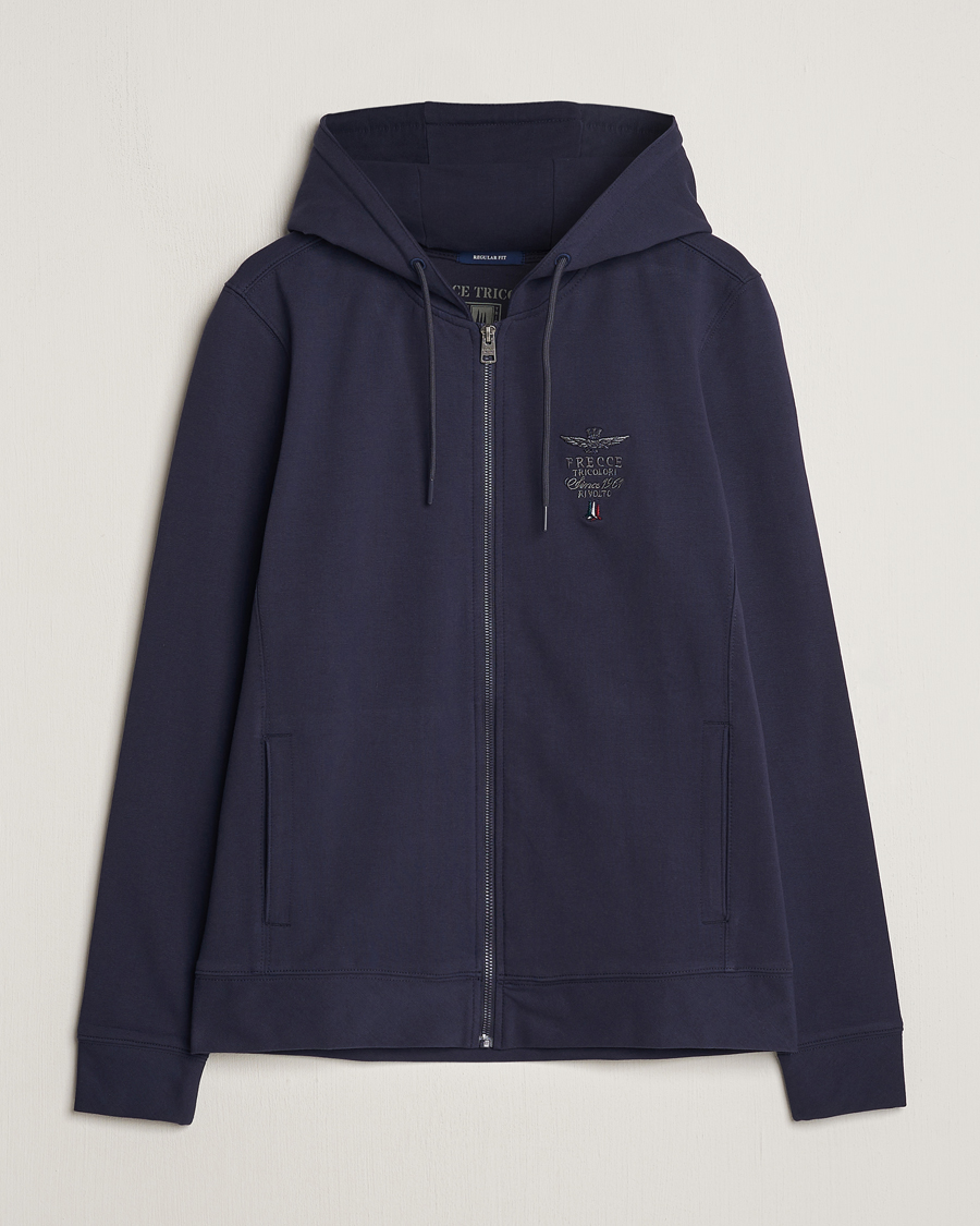 Herre | Trøjer | Aeronautica Militare | Full Zip Hoodie Navy