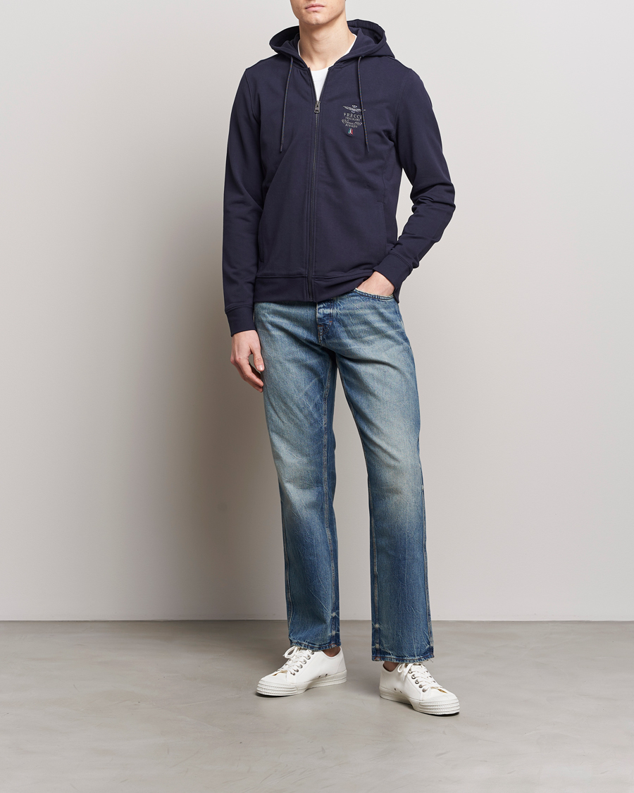 Herre | Trøjer | Aeronautica Militare | Full Zip Hoodie Navy