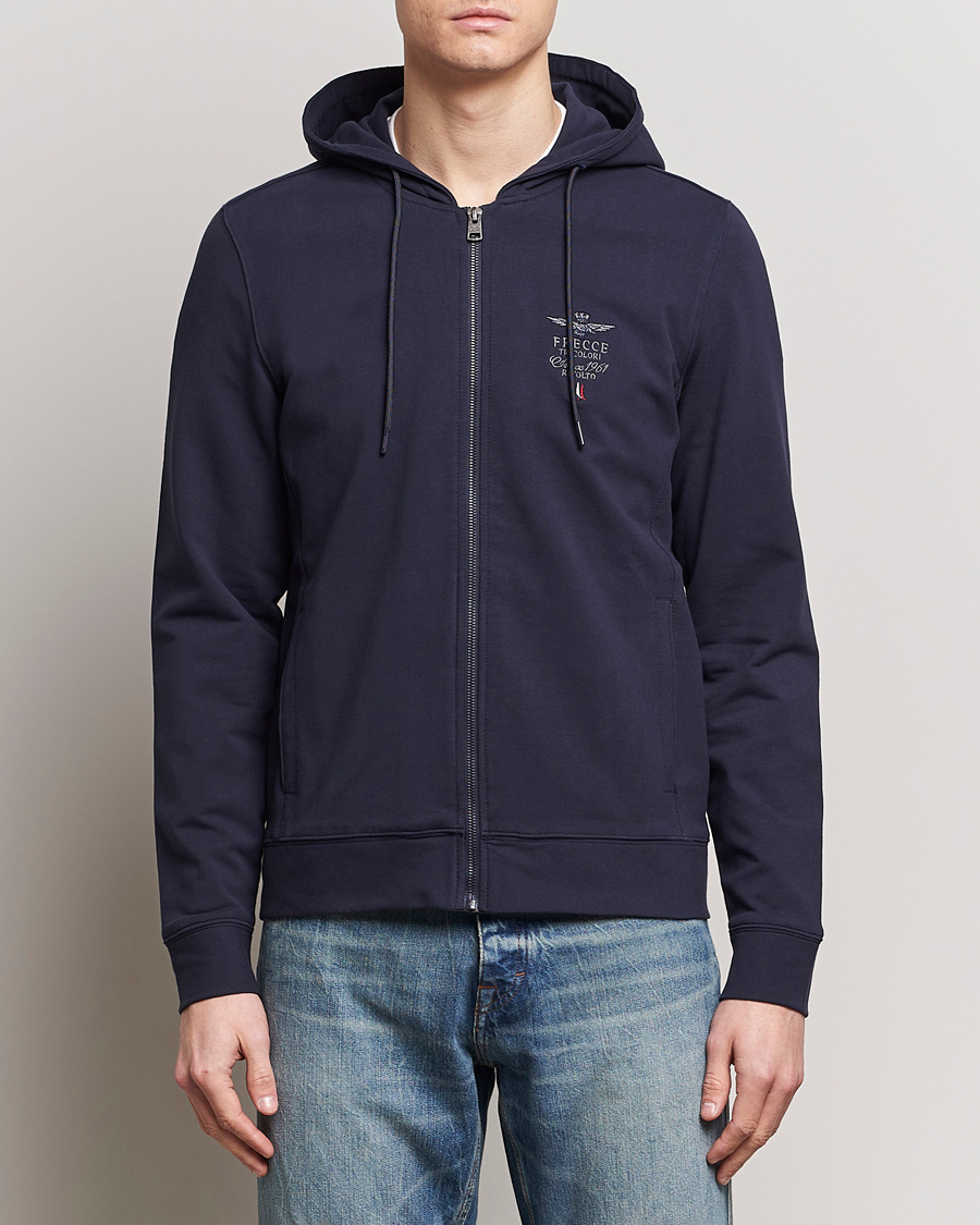 Herre | 30% udsalg | Aeronautica Militare | Full Zip Hoodie Navy