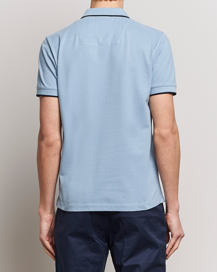 Herre | Polotrøjer | Aeronautica Militare | Garment Dyed Cotton Polo Glacier Blue
