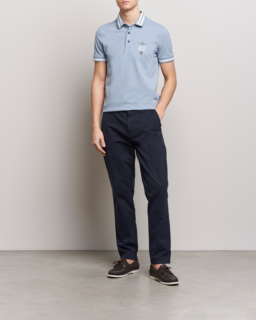Herre | Polotrøjer | Aeronautica Militare | Tipped Polo Glacier Blue