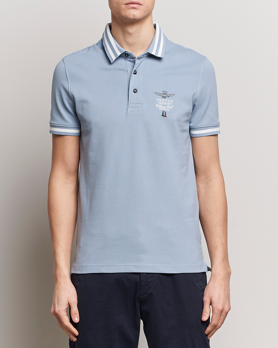 Herre | 30% udsalg | Aeronautica Militare | Tipped Polo Glacier Blue