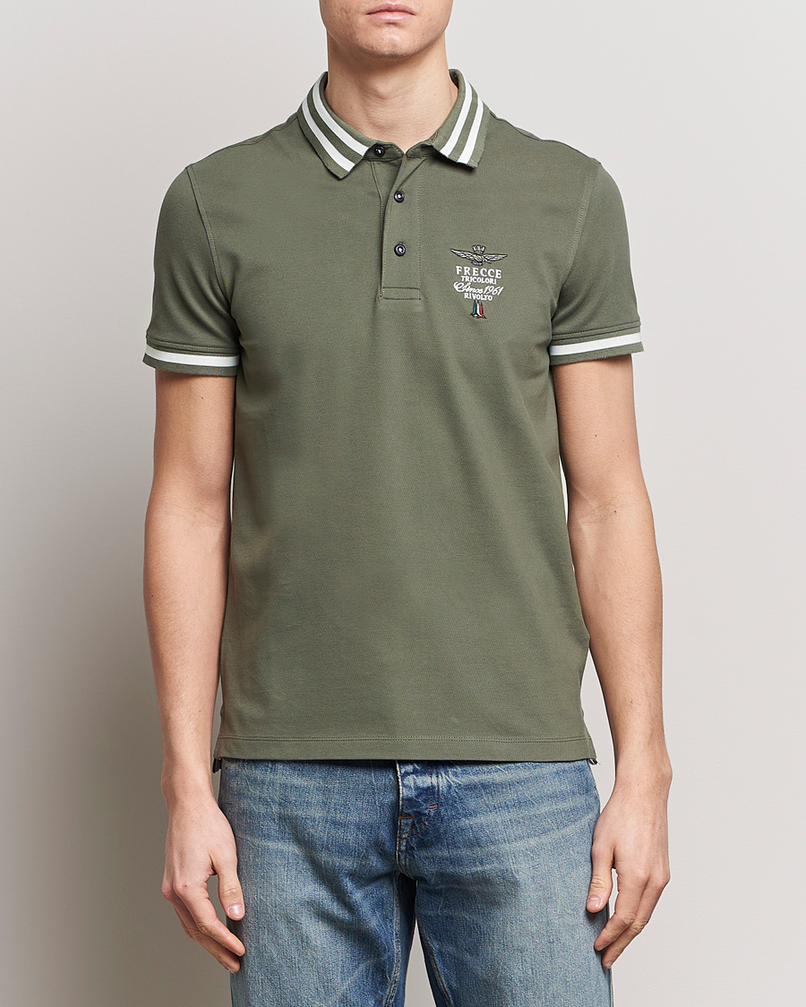 Herre | Aeronautica Militare | Aeronautica Militare | Tipped Polo Verde Green