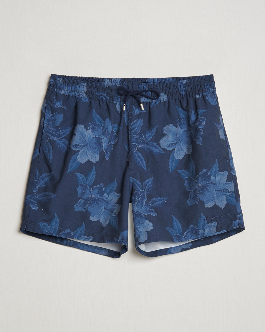 Herre | Badebukser | Ralph Lauren Purple Label | Amalfi Swim Shorts Navy Hibiscus