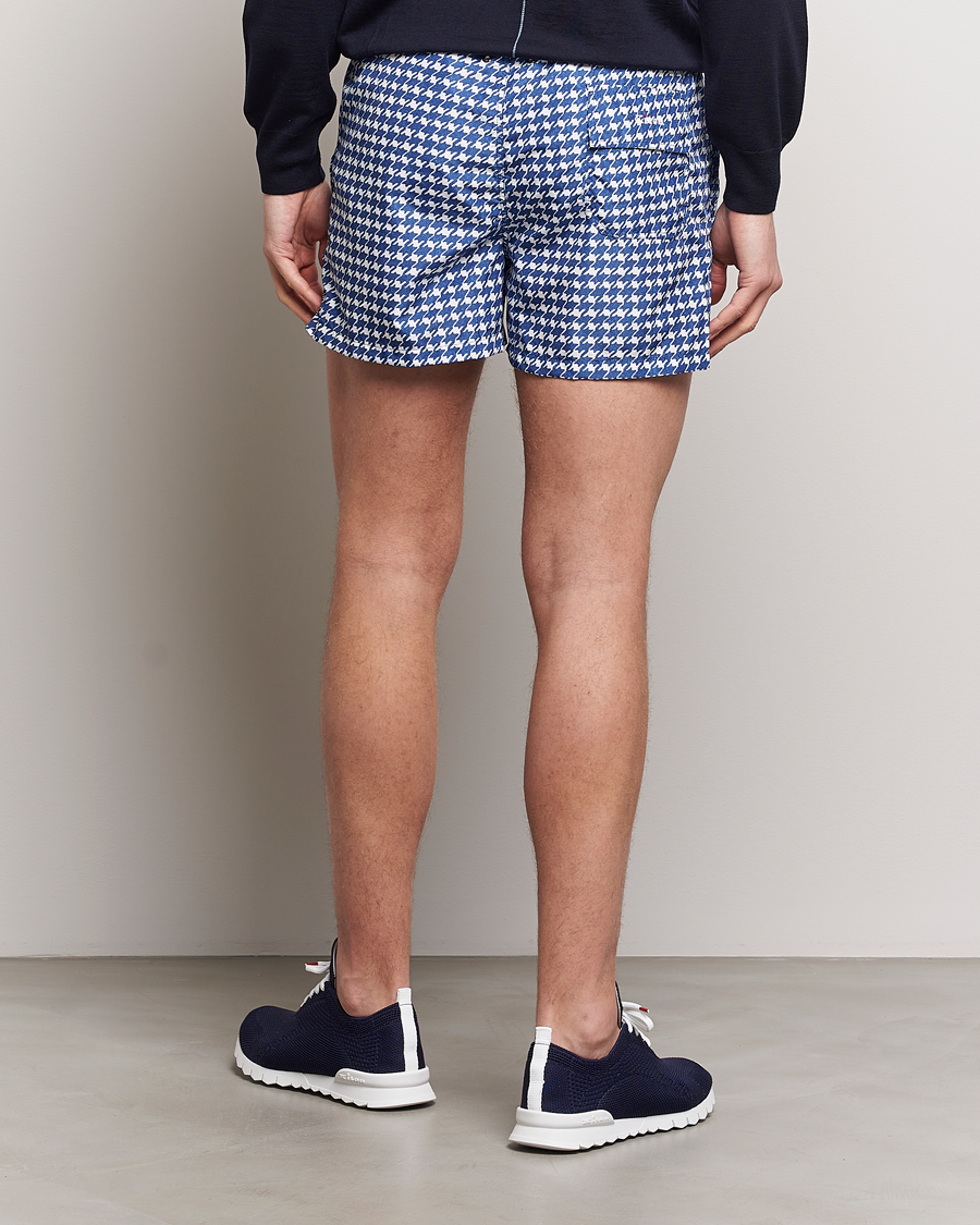 Herre | Badebukser | Kiton | Printed Nylon Swim Shorts Navy